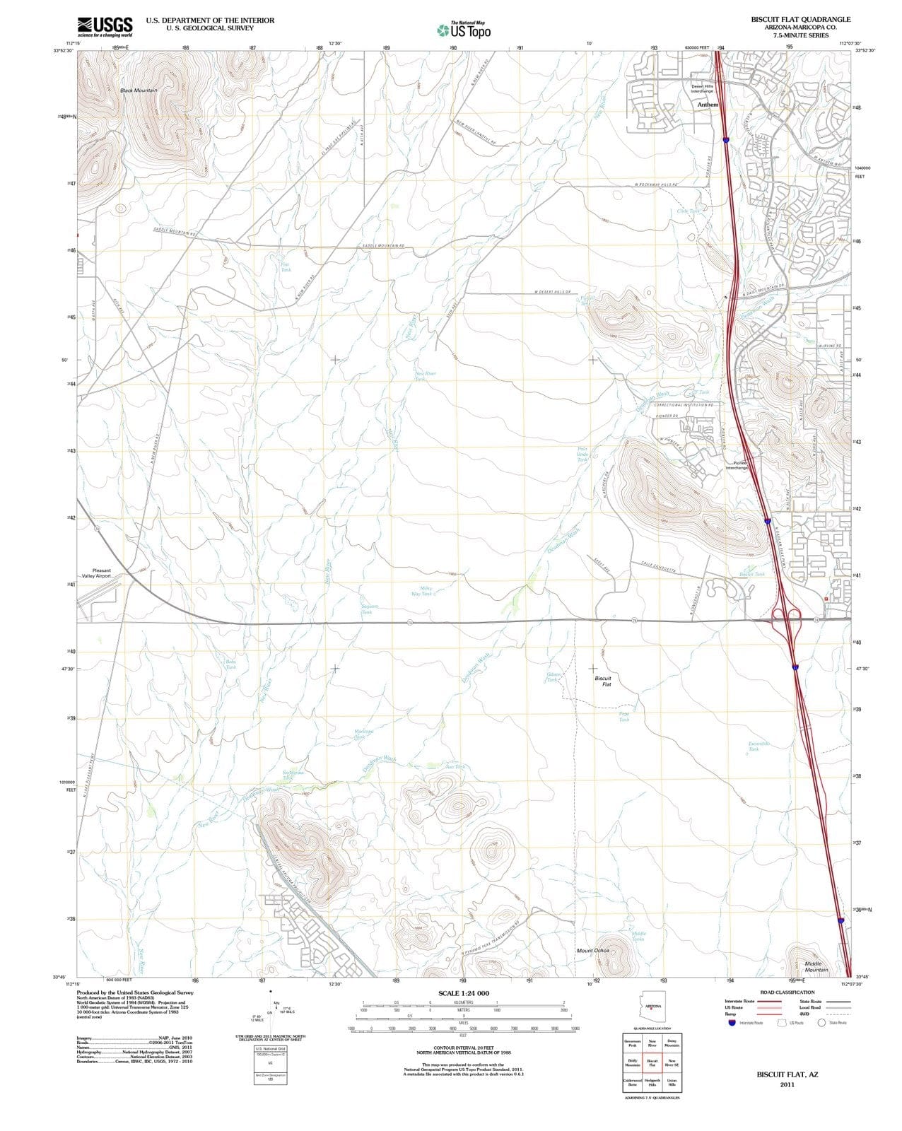 2011 Biscuit Flat, AZ - Arizona - USGS Topographic Map