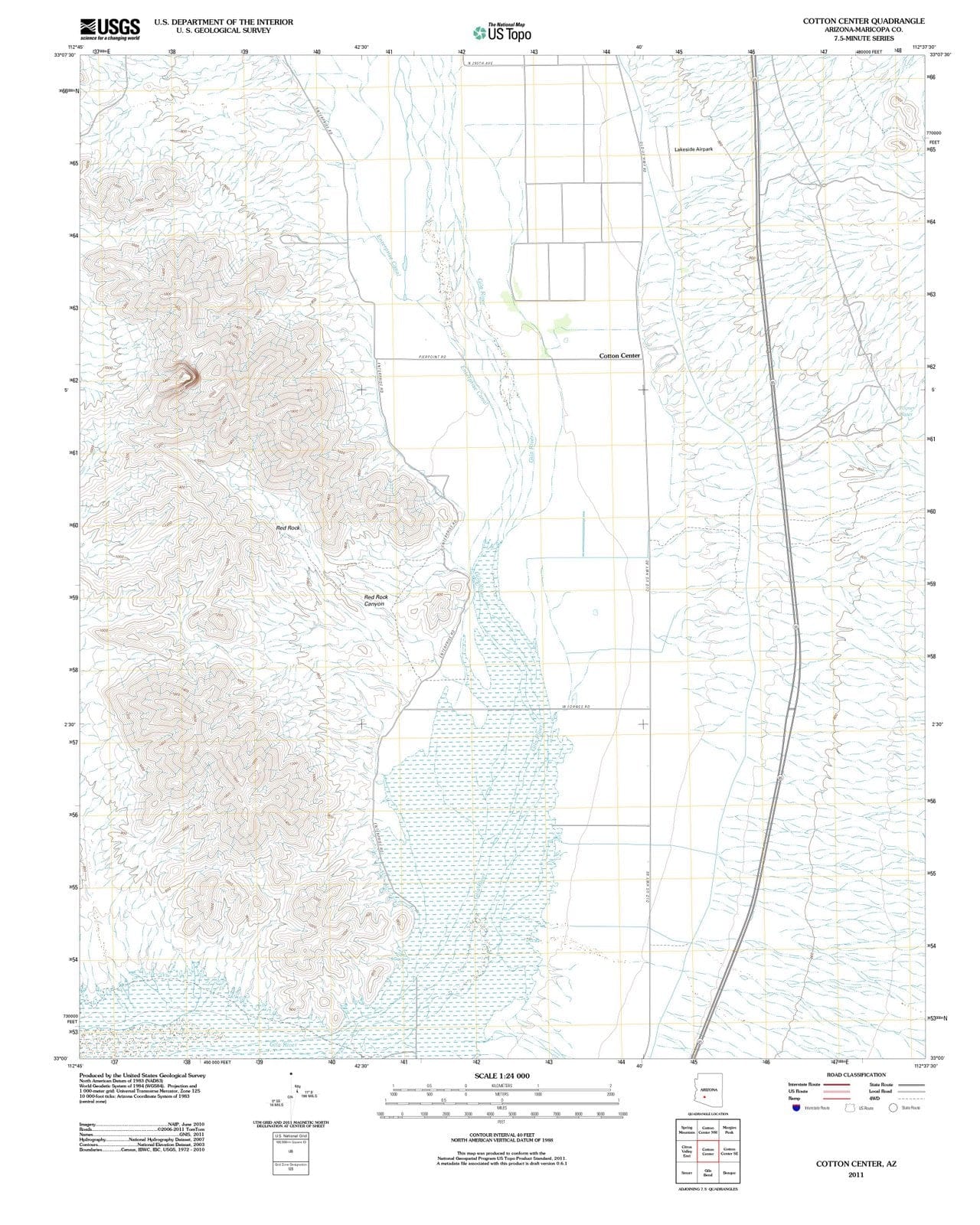 2011 Cotton Center, AZ - Arizona - USGS Topographic Map