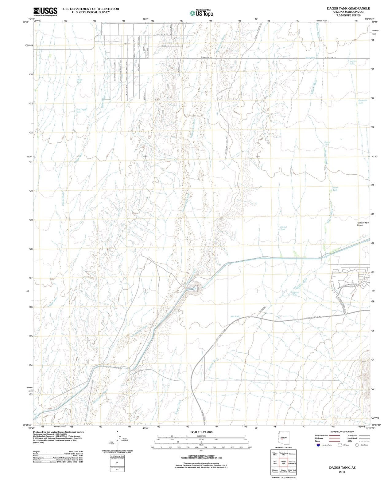 2011 Daggs Tank, AZ - Arizona - USGS Topographic Map