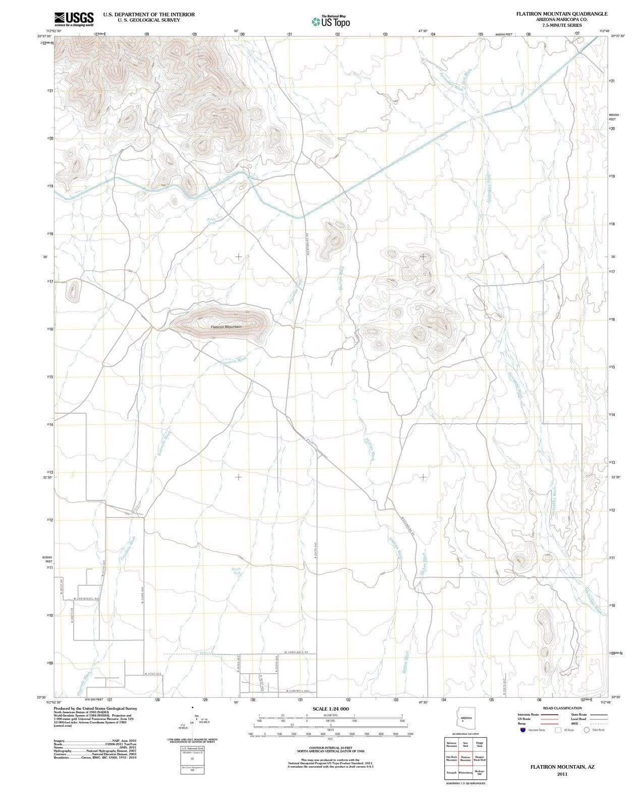 2011 Flatiron Mountain, AZ - Arizona - USGS Topographic Map