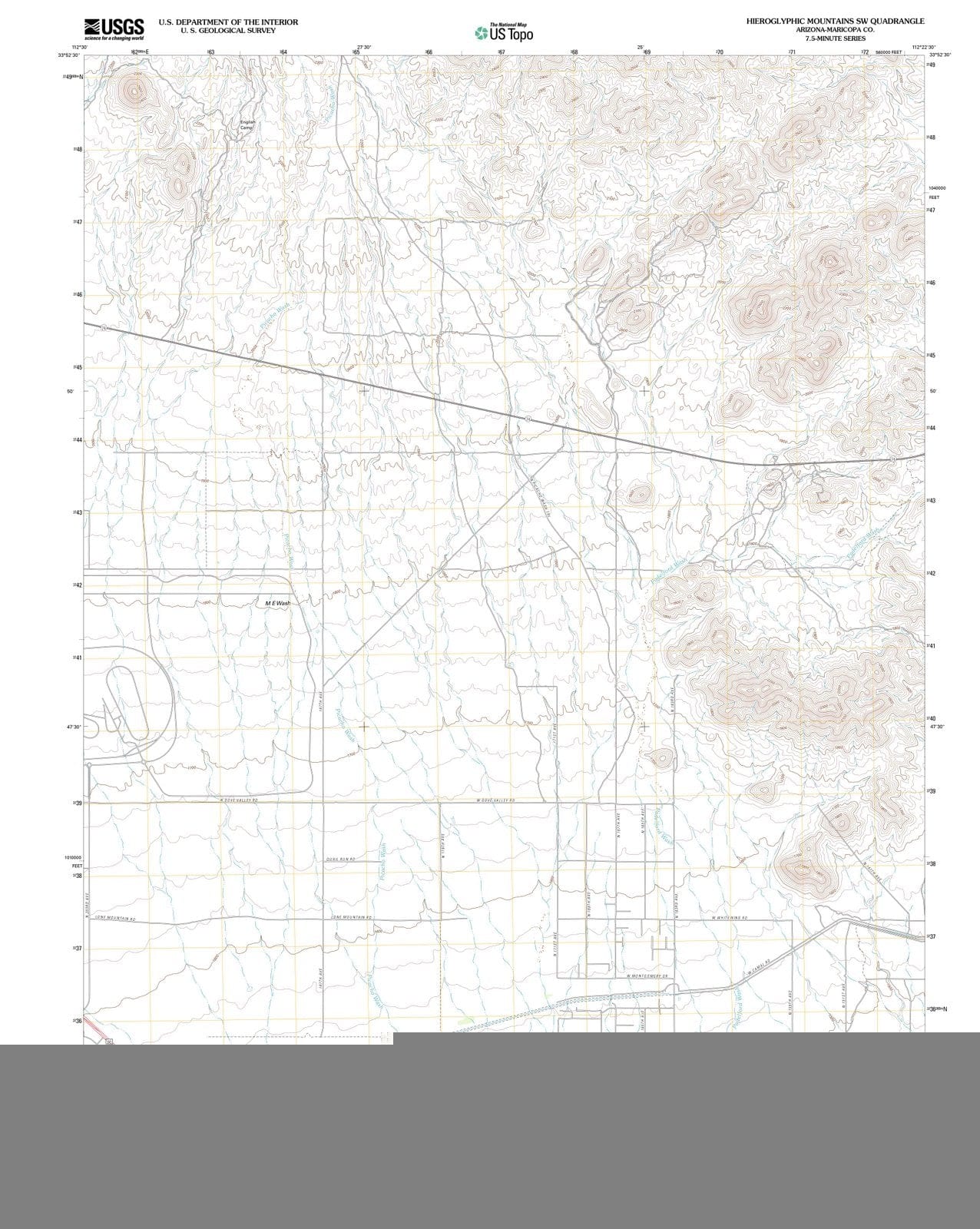 2011 Hieroglyphic Mountains, AZ - Arizona - USGS Topographic Map