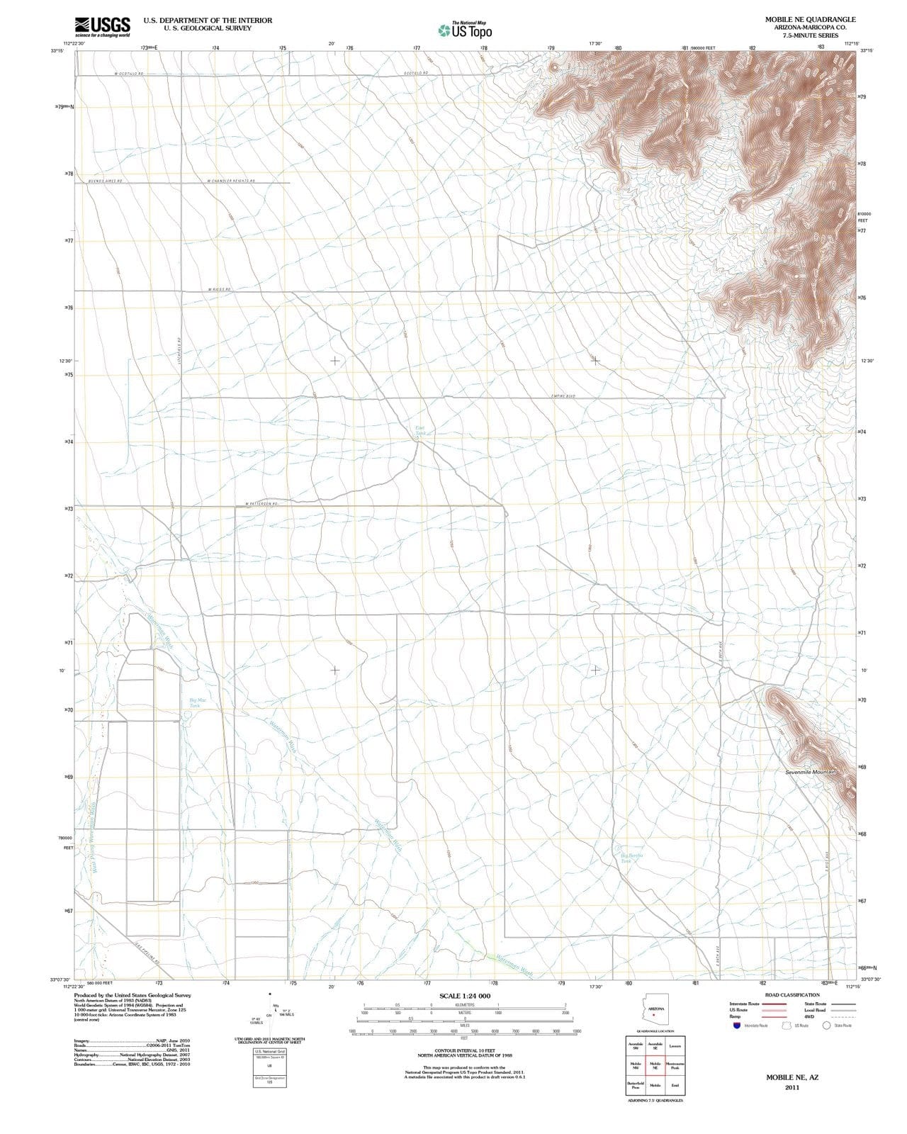 2011 Mobile, AZ - Arizona - USGS Topographic Map v2