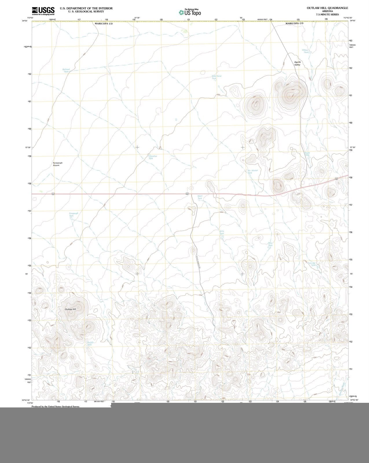 2011 Outlaw Hill, AZ - Arizona - USGS Topographic Map