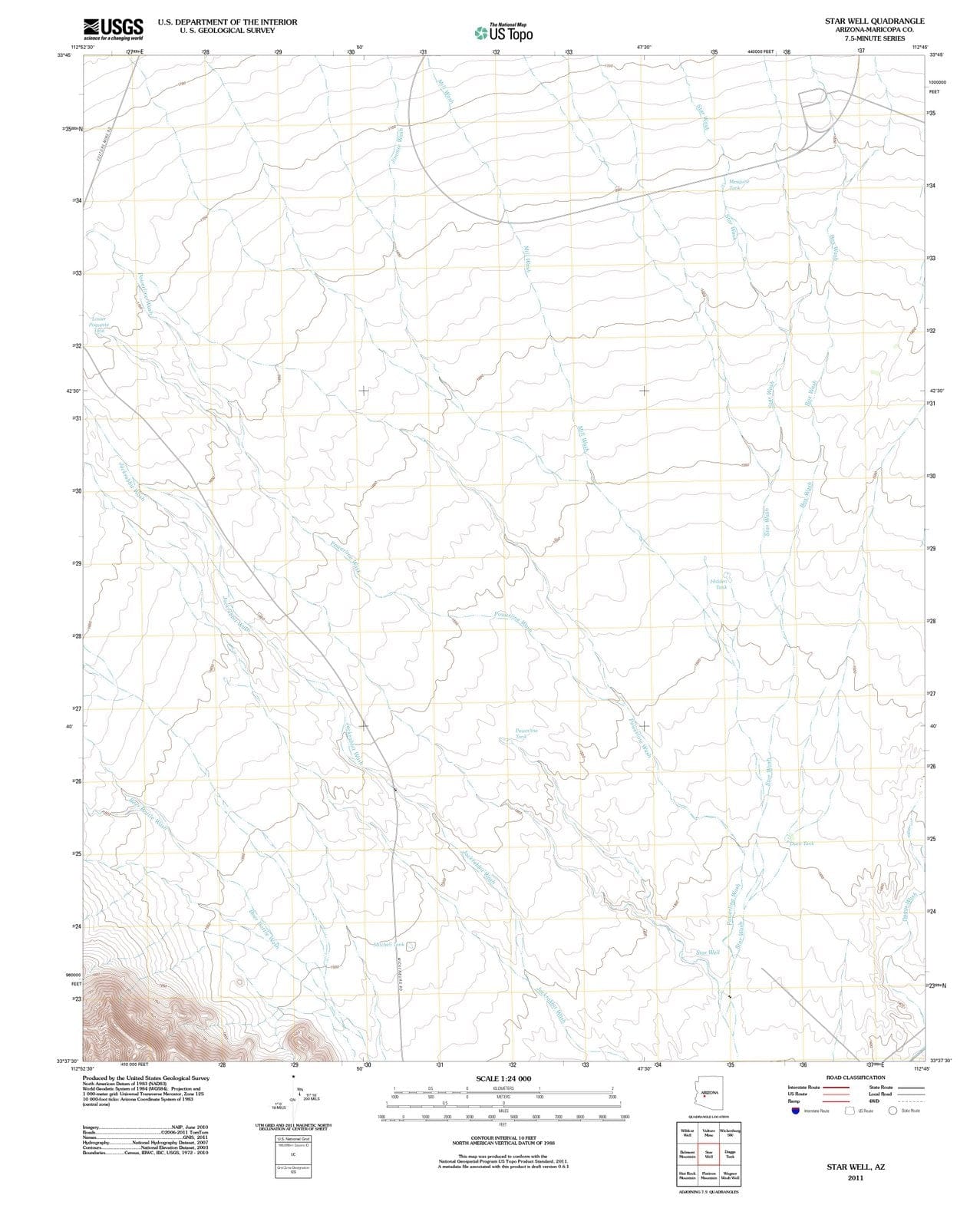 2011 Star Well, AZ - Arizona - USGS Topographic Map