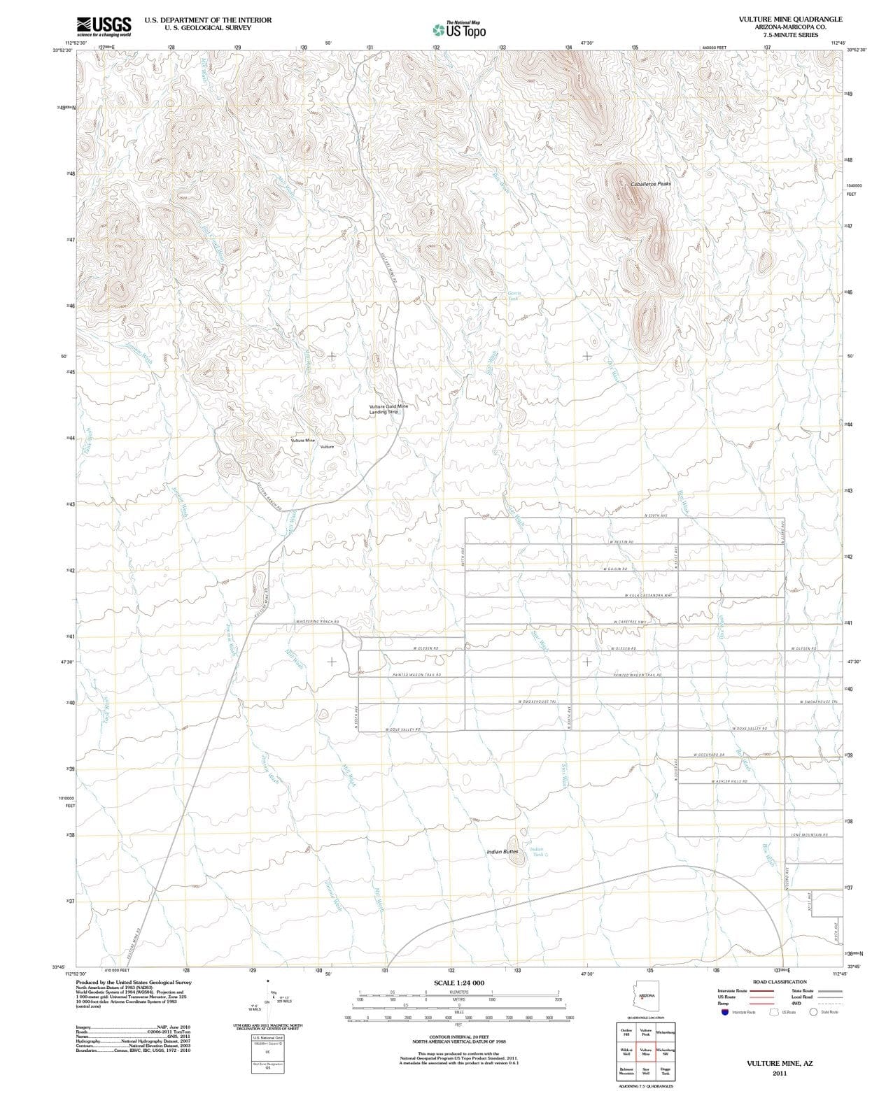 2011 Vulture Mine, AZ - Arizona - USGS Topographic Map
