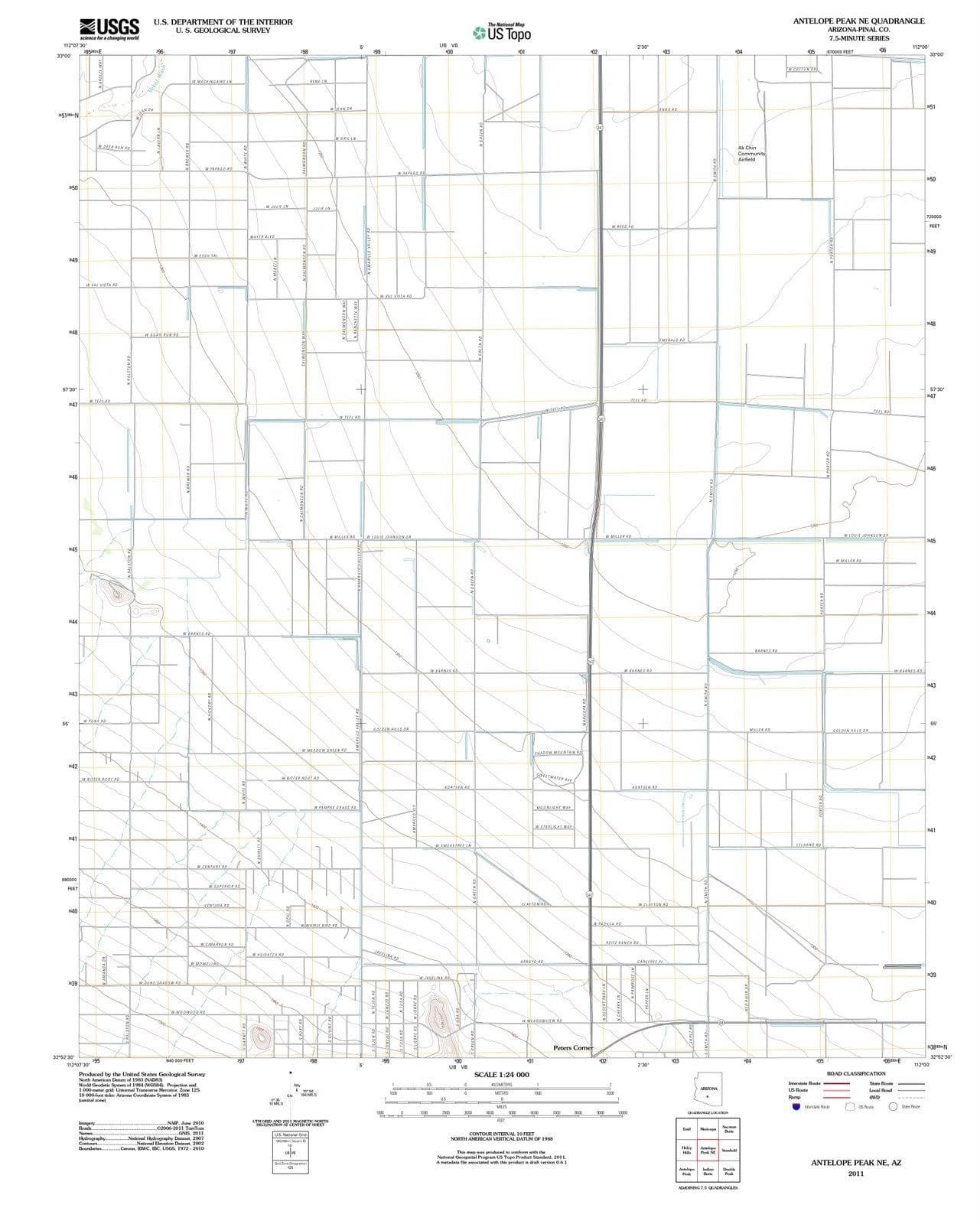 2011 Antelope Peak, AZ - Arizona - USGS Topographic Map v2