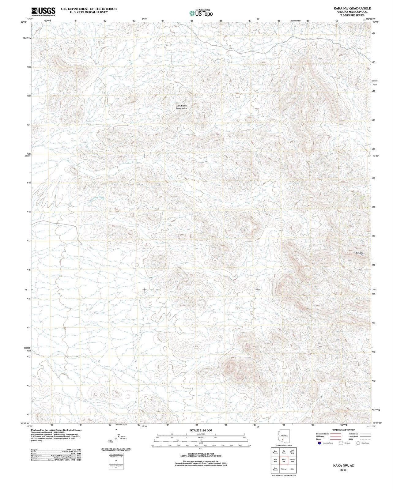 2011 Kaka, AZ - Arizona - USGS Topographic Map