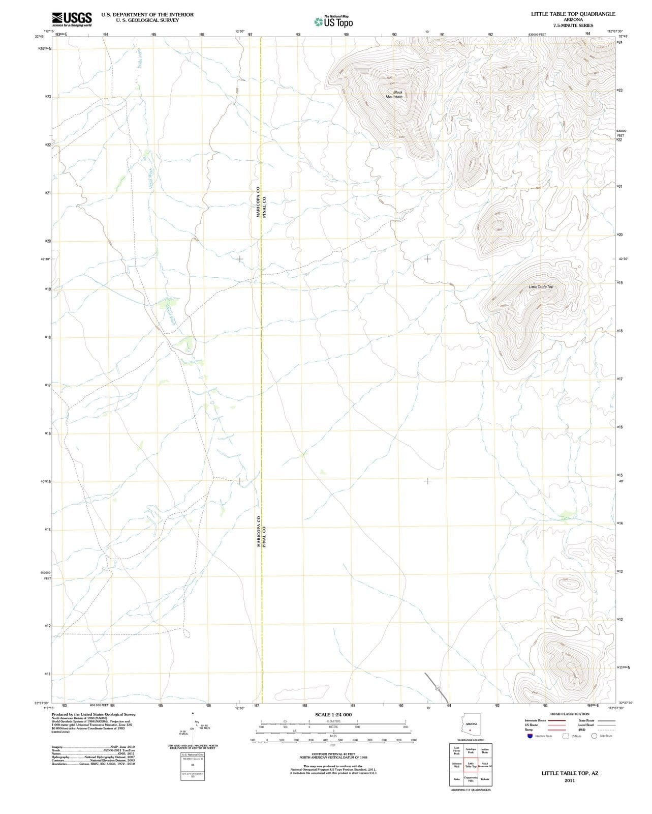 2011 Little Table Top, AZ - Arizona - USGS Topographic Map