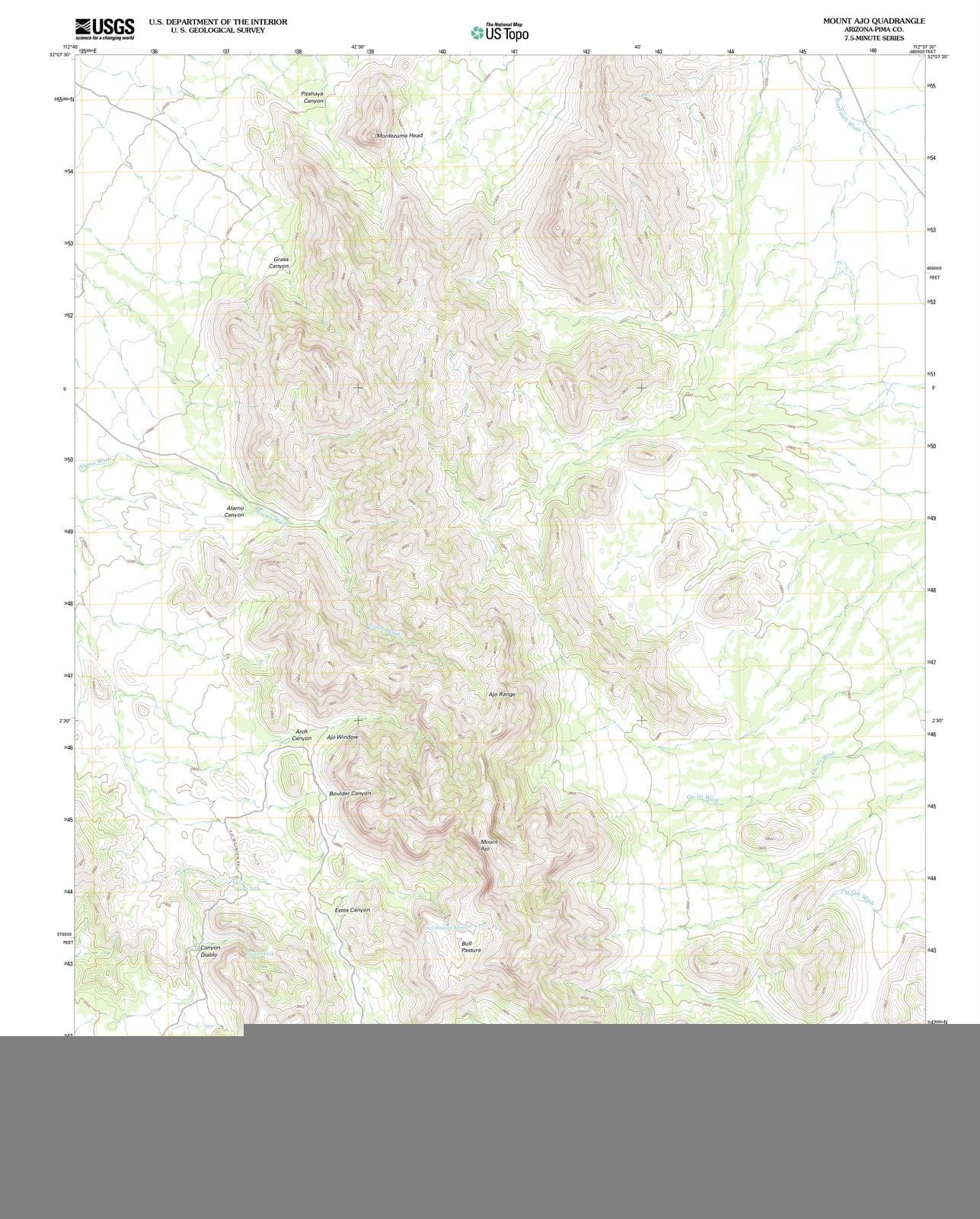 2011 Mount AJO, AZ - Arizona - USGS Topographic Map