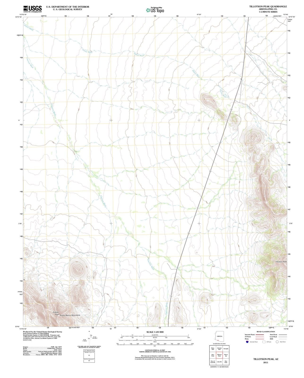 2011 Tillotson Peak, AZ - Arizona - USGS Topographic Map