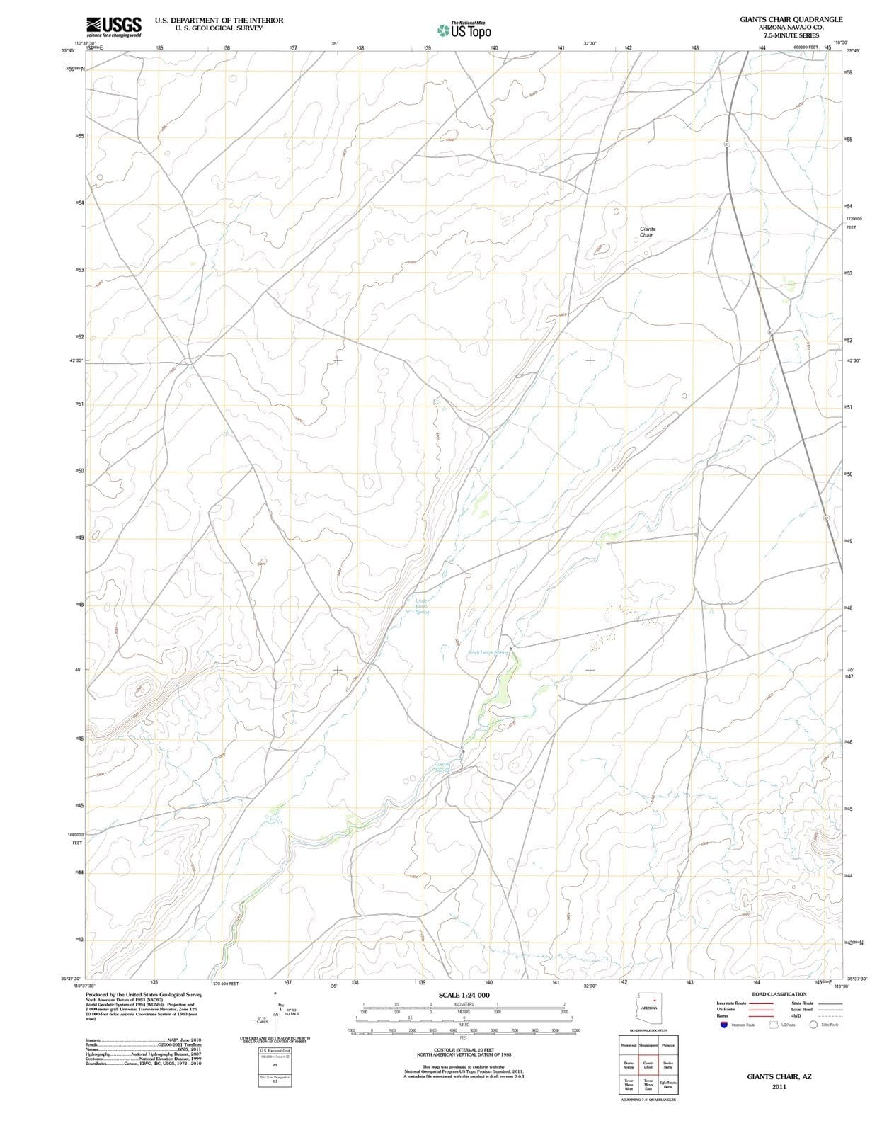 2011 Giants Chair, AZ - Arizona - USGS Topographic Map