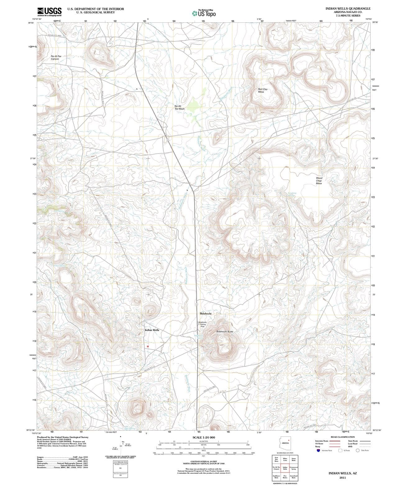 2011 Indian Wells, AZ - Arizona - USGS Topographic Map