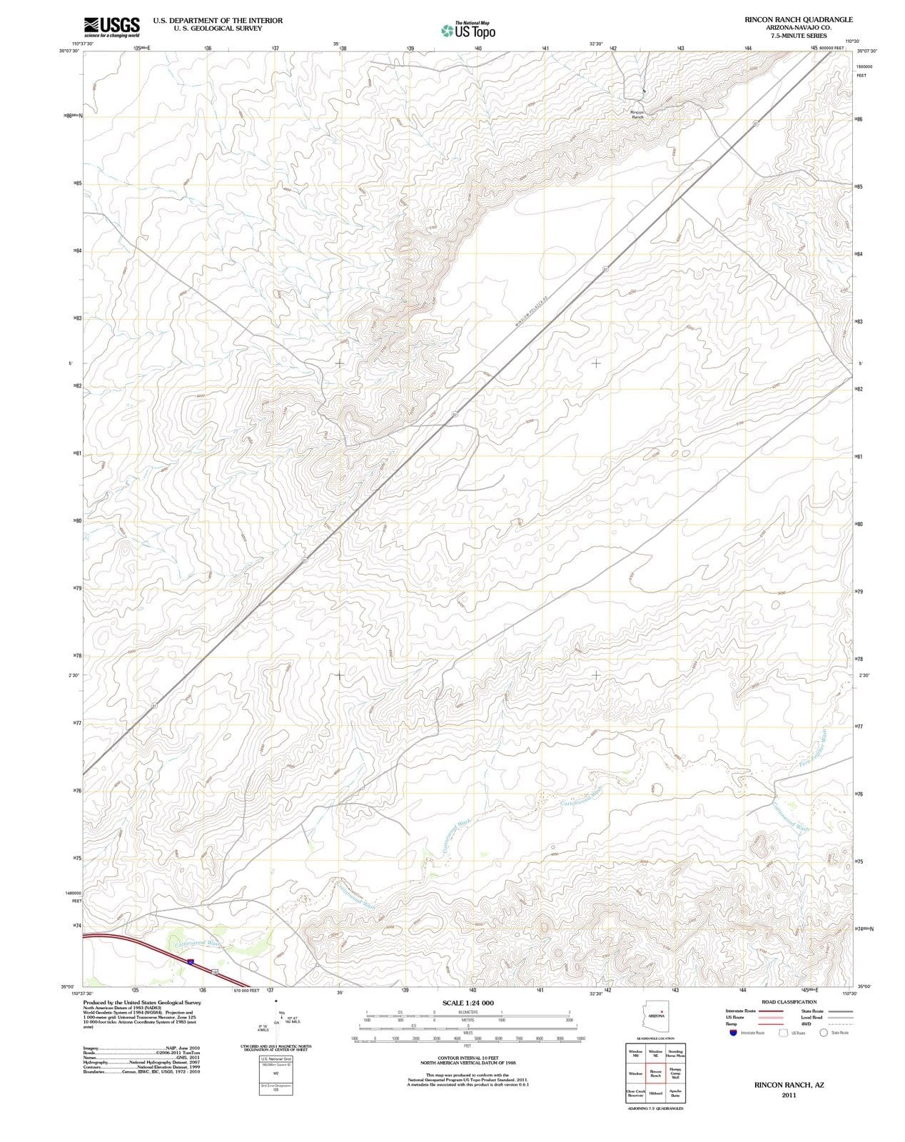 2011 Rincon Ranch, AZ - Arizona - USGS Topographic Map