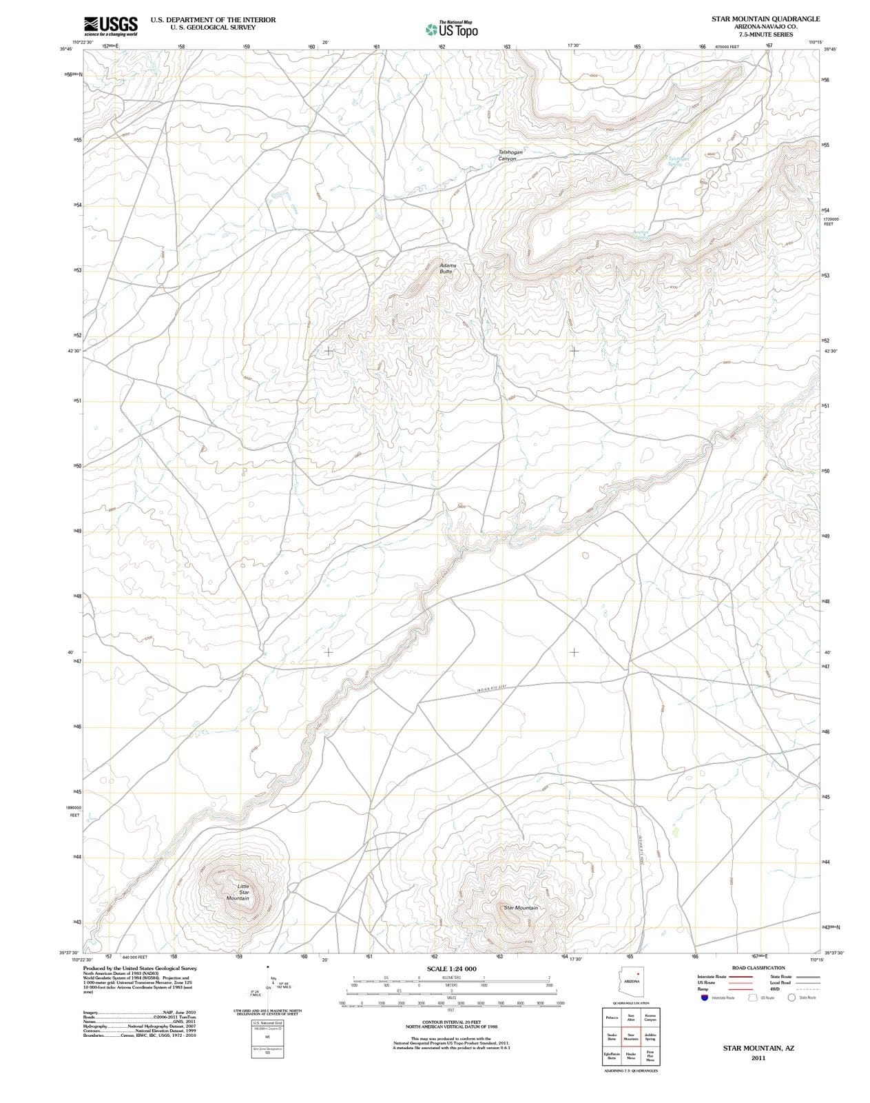 2011 Star Mountain, AZ - Arizona - USGS Topographic Map