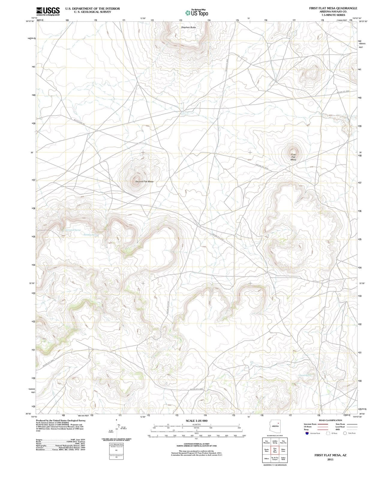 2011 First Flat Mesa, AZ - Arizona - USGS Topographic Map