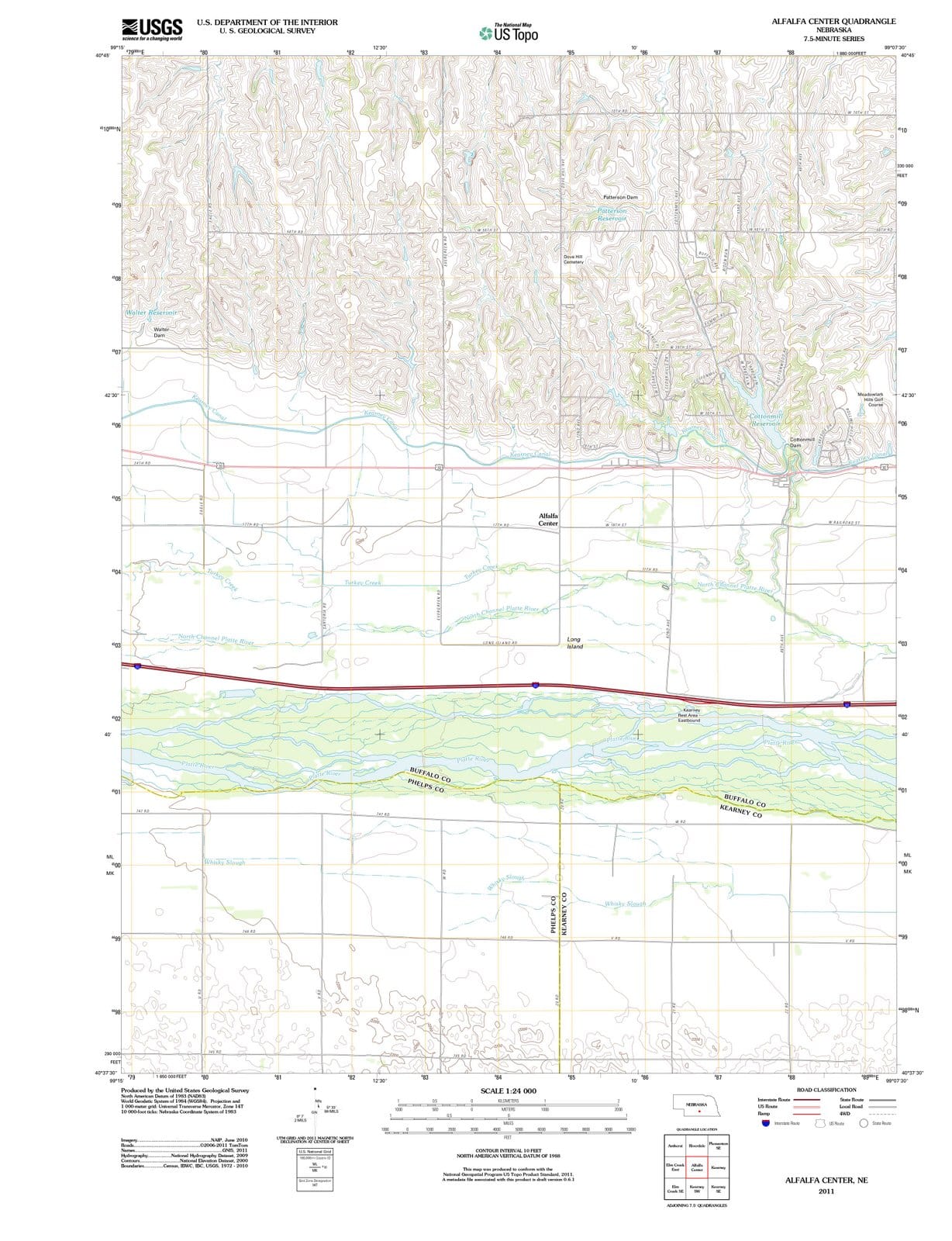 2011 Alfalfa Center, NE - Nebraska - USGS Topographic Map