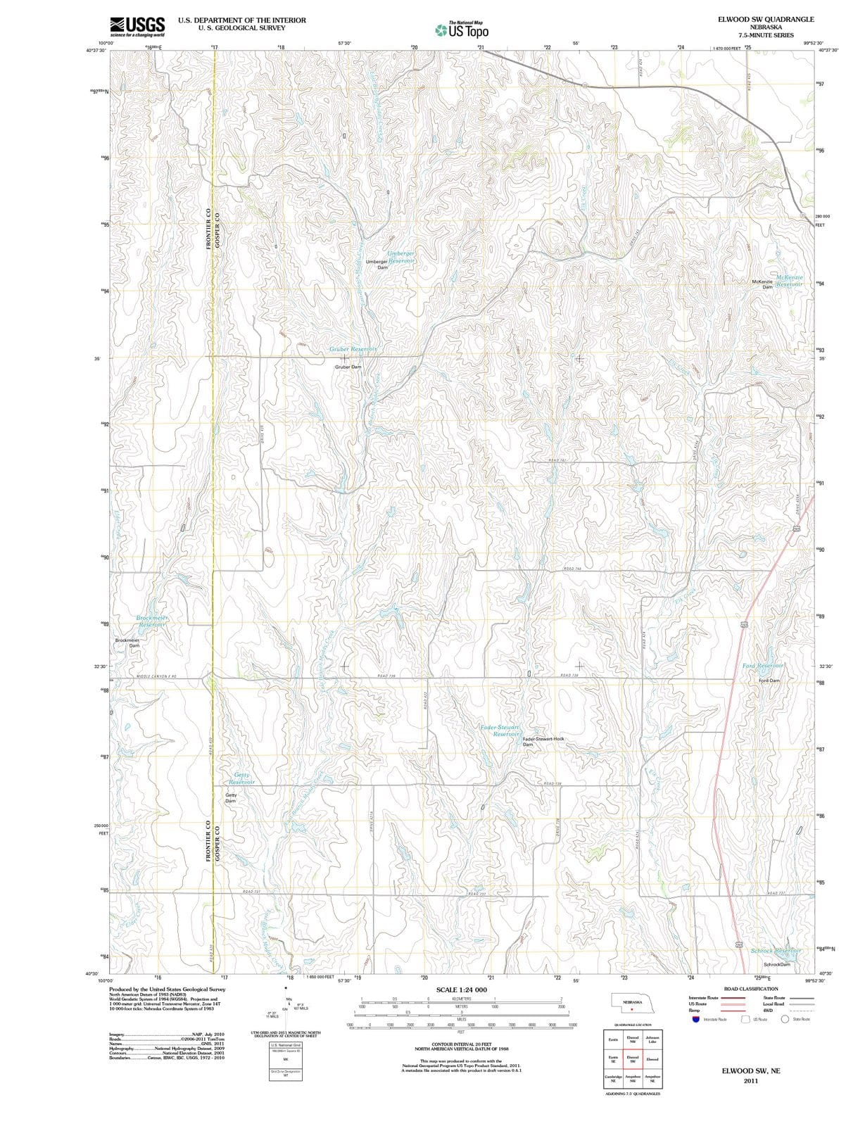 2011 Elwood, NE - Nebraska - USGS Topographic Map v2