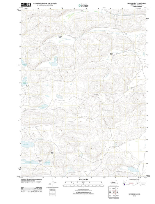 2011 Bunner Lake, NE - Nebraska - USGS Topographic Map