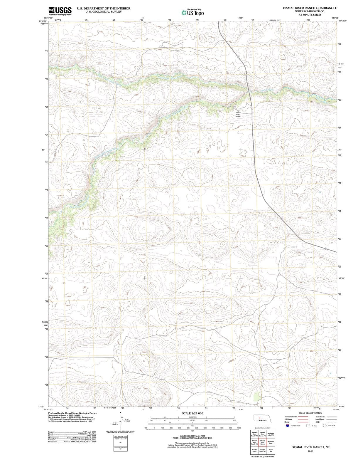 2011 Dismal River Ranch, NE - Nebraska - USGS Topographic Map