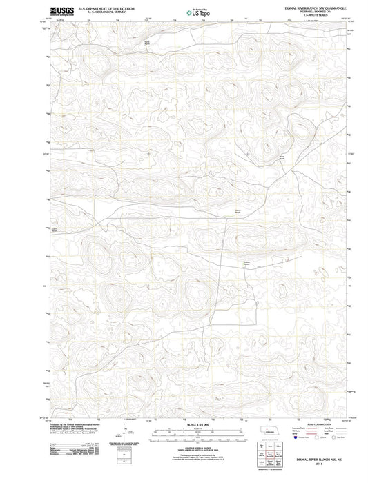 2011 Dismal River Ranch, NE - Nebraska - USGS Topographic Map v3