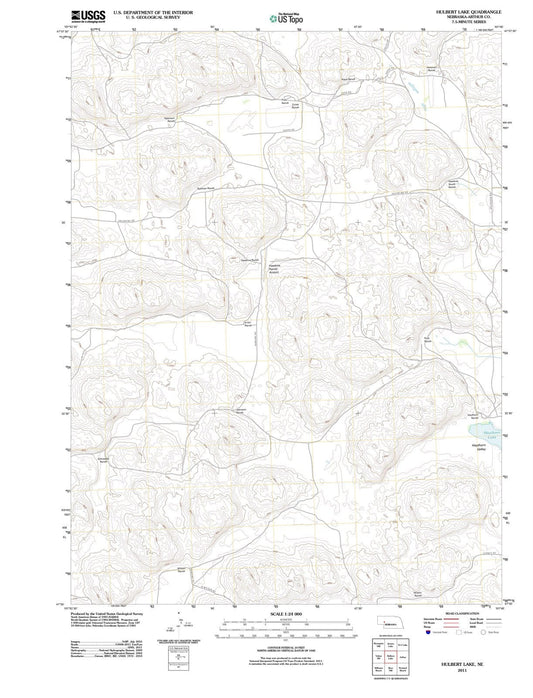 2011 Hulbert Lake, NE - Nebraska - USGS Topographic Map
