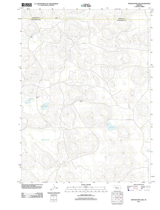 2011 Whitewater Lake, NE - Nebraska - USGS Topographic Map