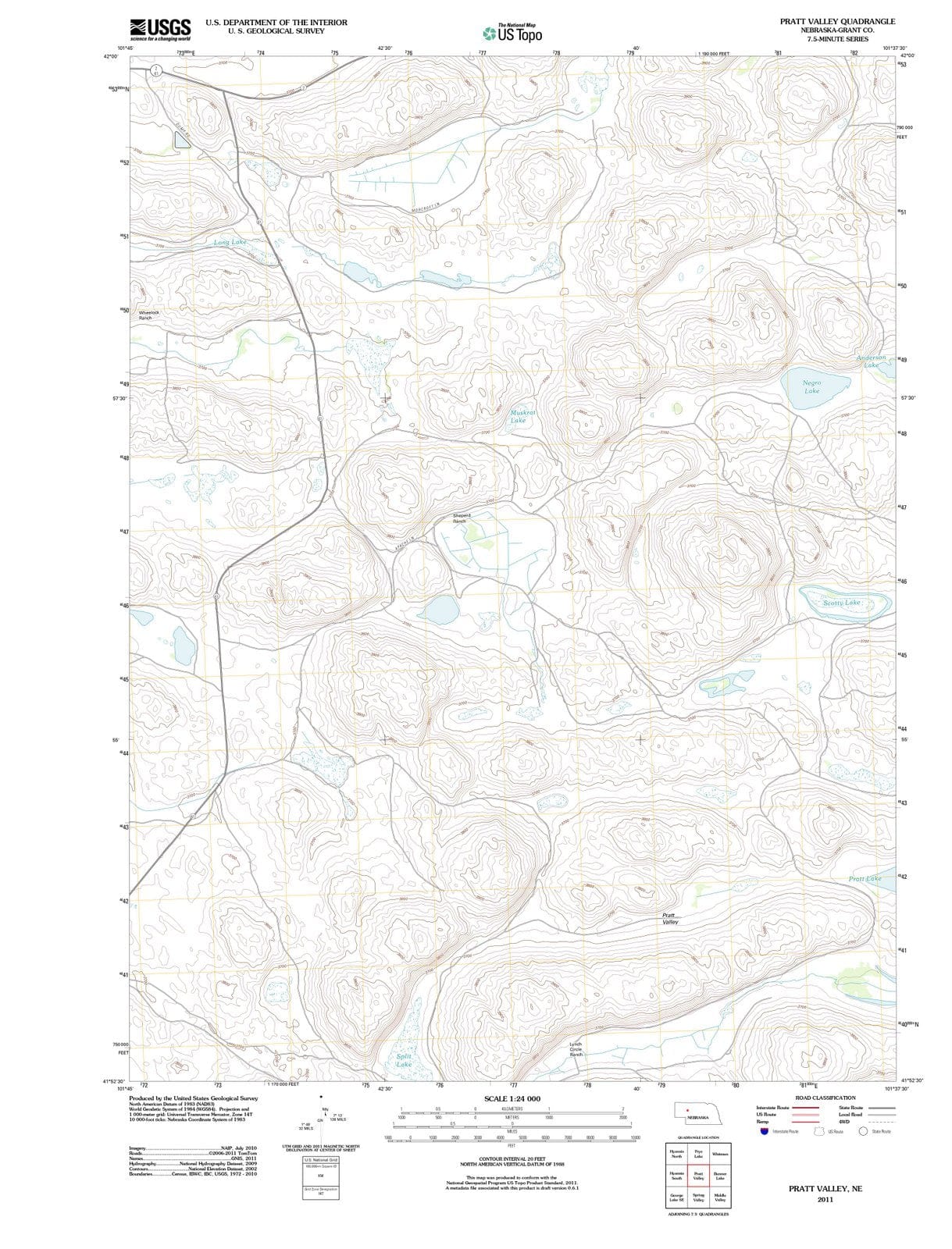 2011 Pratt Valley, NE - Nebraska - USGS Topographic Map