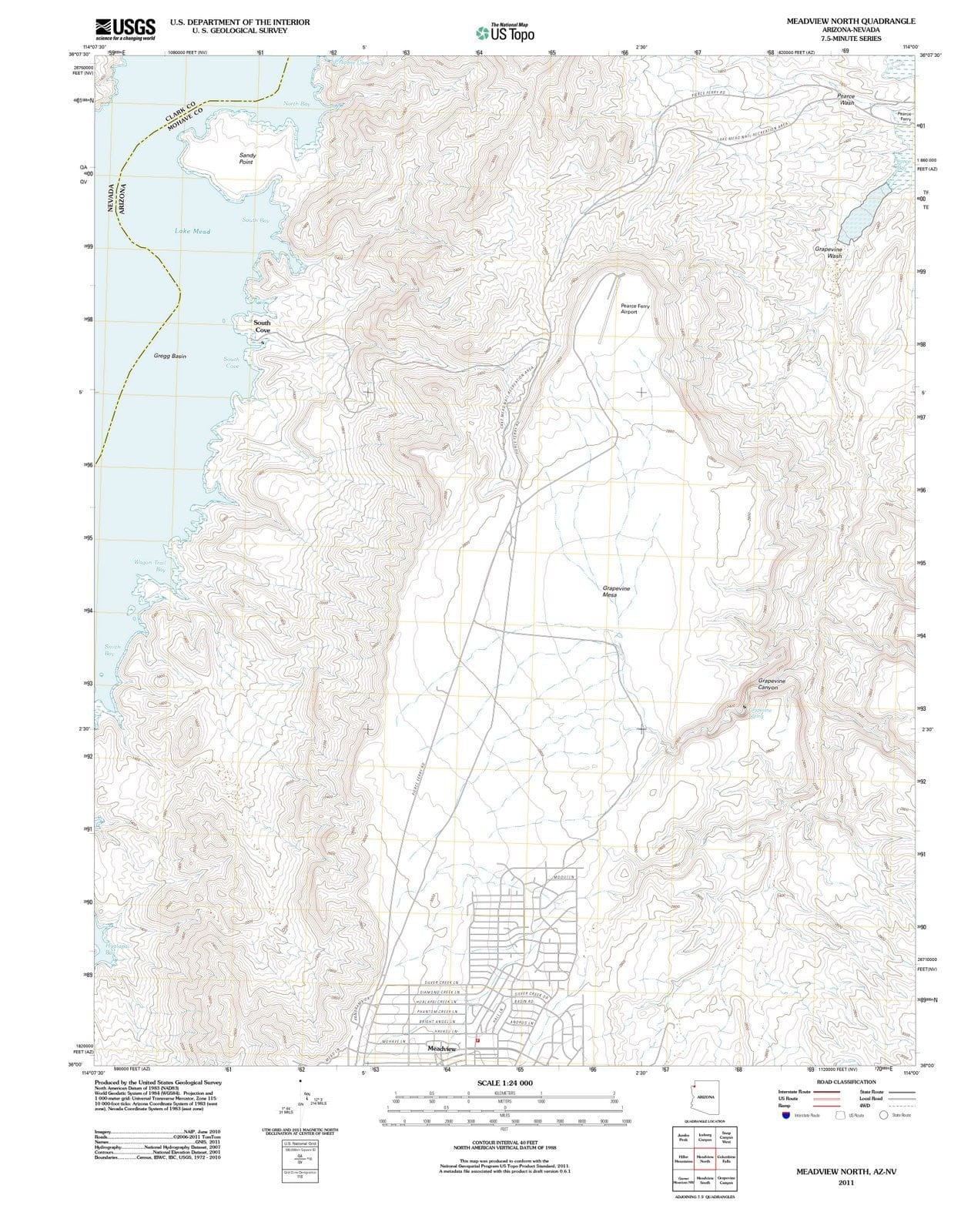 2011 Meadview North, AZ - Arizona - USGS Topographic Map
