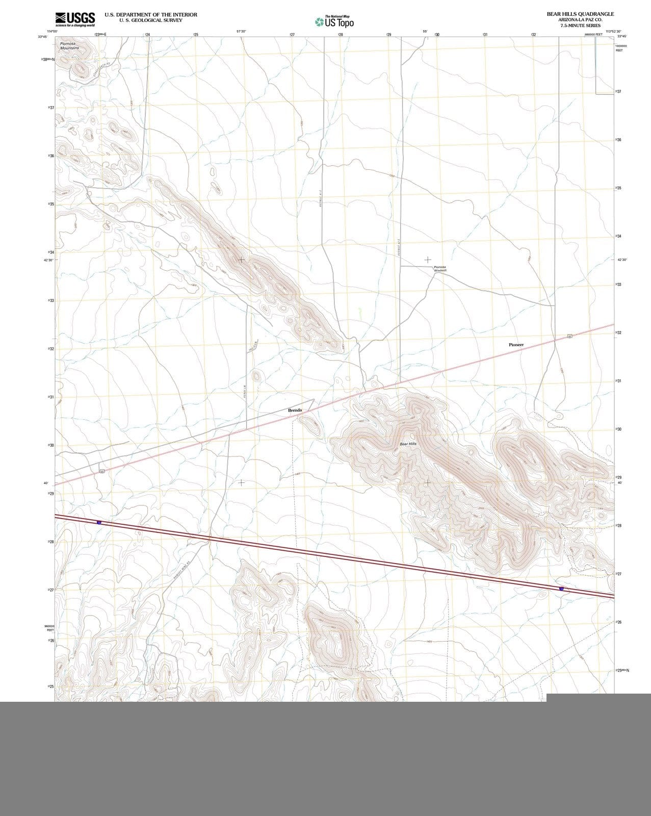 2011 Bear Hills, AZ - Arizona - USGS Topographic Map