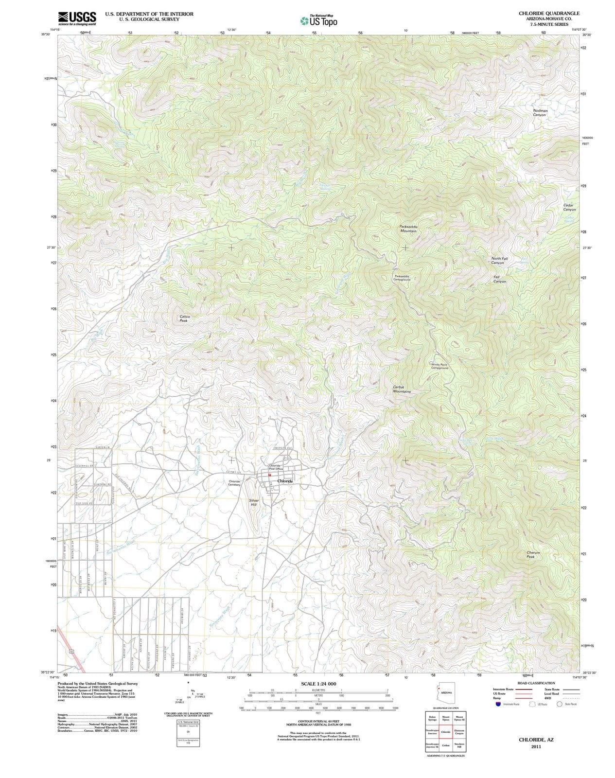 2011 Chloride, AZ - Arizona - USGS Topographic Map