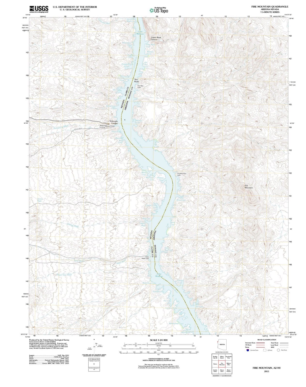 2011 Fire Mountain, AZ - Arizona - USGS Topographic Map