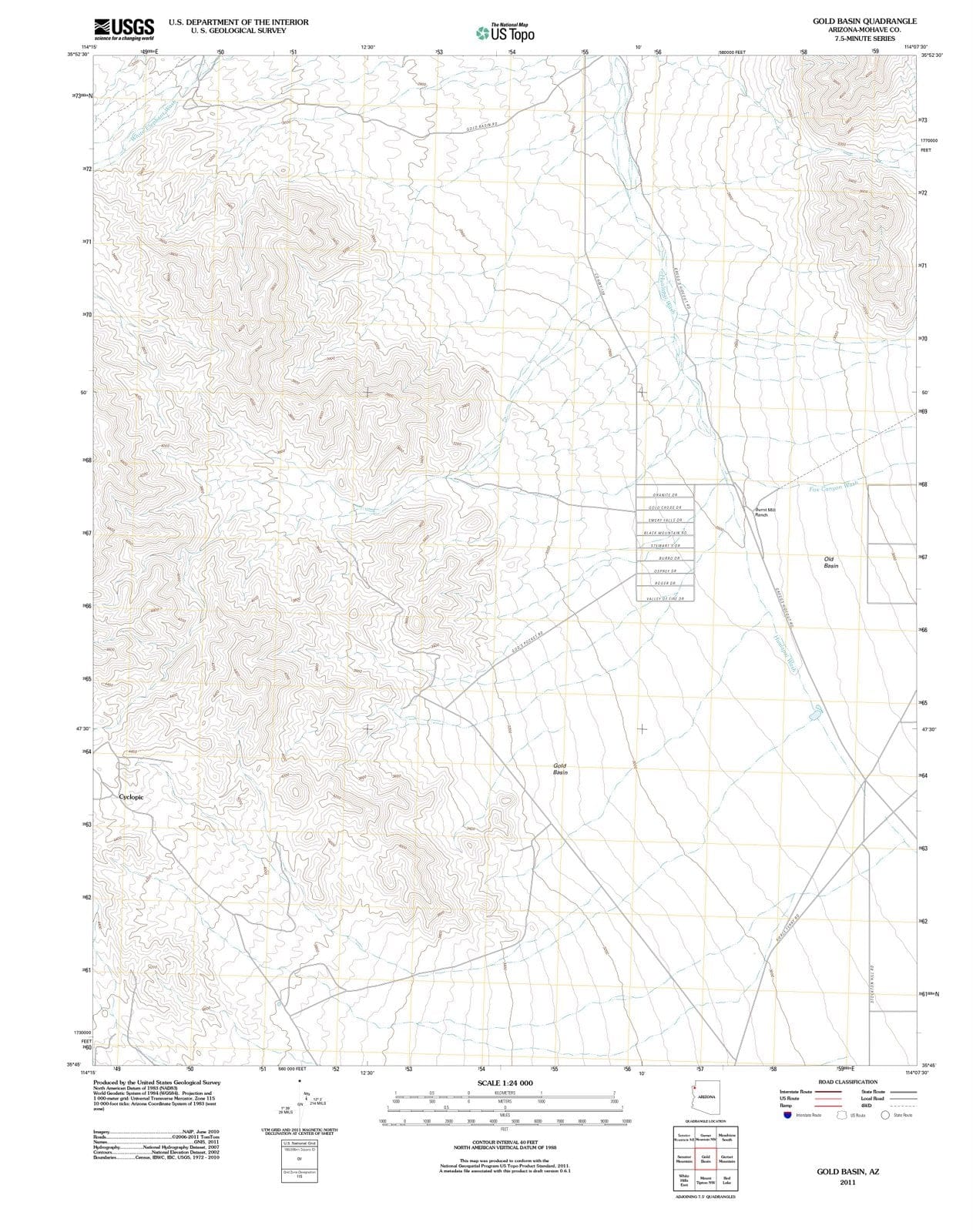 2011 Gold Basin, AZ - Arizona - USGS Topographic Map
