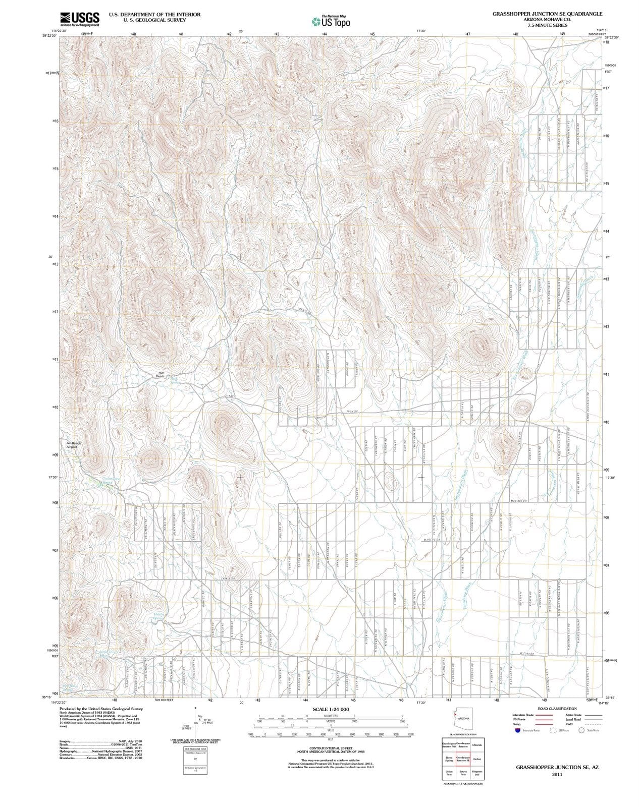 2011 Grasshopper Junction, AZ - Arizona - USGS Topographic Map v3