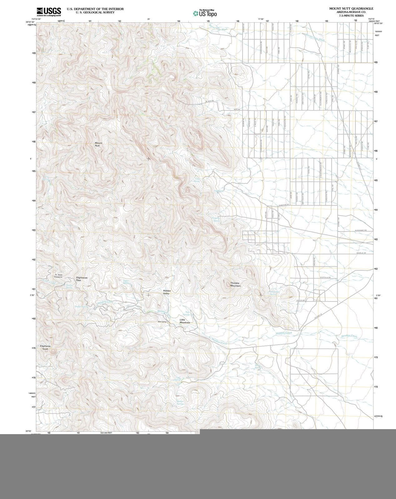 2011 Mount Nutt, AZ - Arizona - USGS Topographic Map