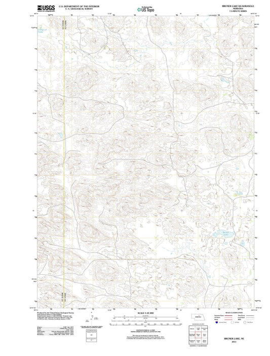2011 Bruner Lake, NE - Nebraska - USGS Topographic Map