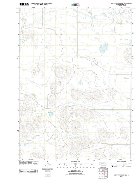 2011 Cottonwood Lake, NE - Nebraska - USGS Topographic Map