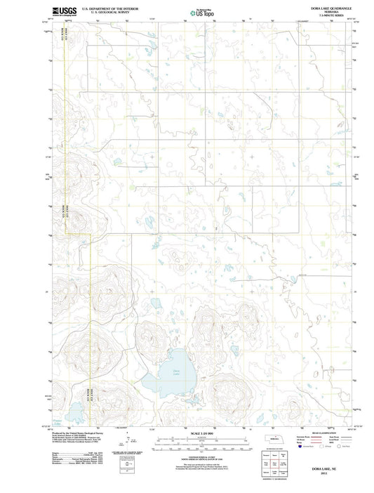 2011 Dora Lake, NE - Nebraska - USGS Topographic Map