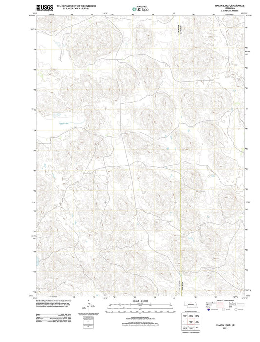 2011 Hagan Lake, NE - Nebraska - USGS Topographic Map