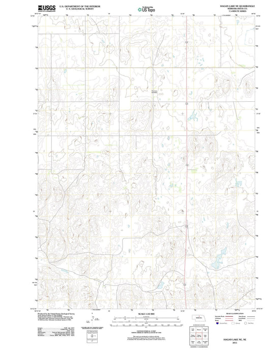 2011 Hagan Lake, NE - Nebraska - USGS Topographic Map v2