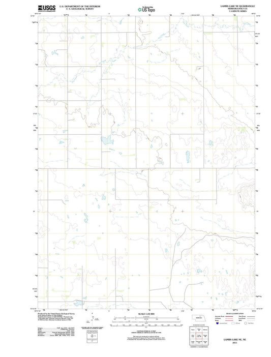 2011 Lambs Lake, NE - Nebraska - USGS Topographic Map