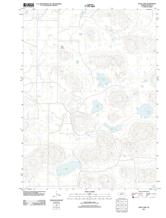2011 Pony Lake, NE - Nebraska - USGS Topographic Map