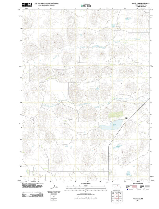 2011 Swan Lake, NE - Nebraska - USGS Topographic Map