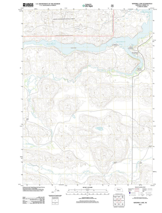 2011 Windmill Lake, NE - Nebraska - USGS Topographic Map
