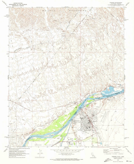 1970 Parker, AZ - Arizona - USGS Topographic Map