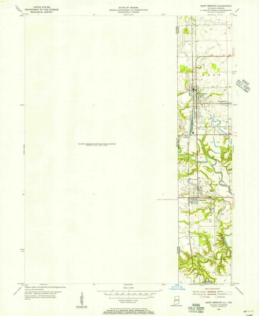 1951 Saint Bernice, in - Indiana - USGS Topographic Map