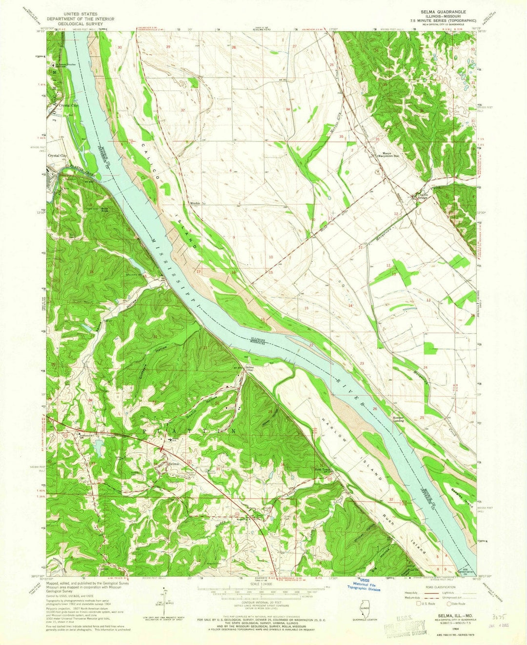 1964 Selma, MO - Missouri - USGS Topographic Map