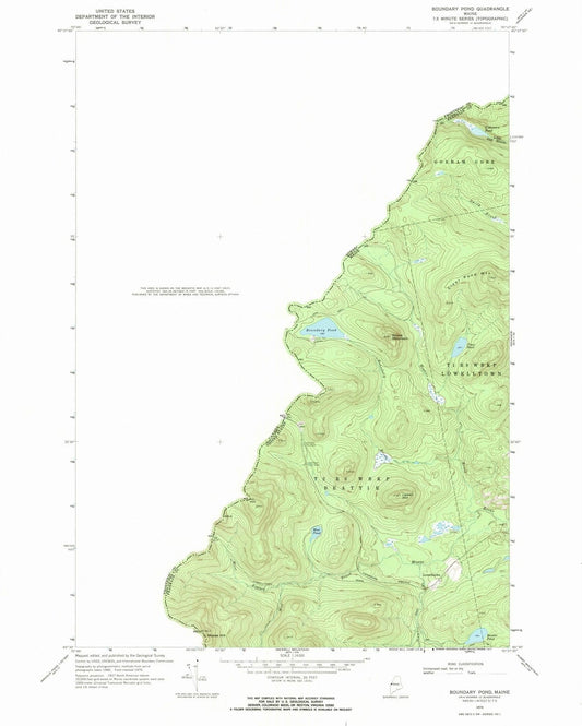 1970 Boundary Pond, ME - Maine - USGS Topographic Map