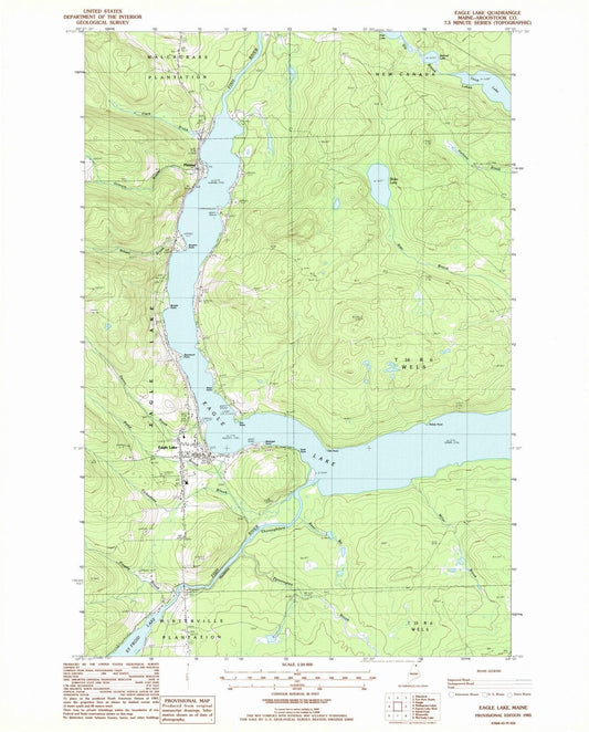 1985 Eagle Lake, ME - Maine - USGS Topographic Map