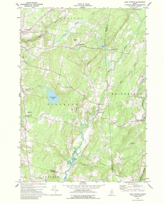 1970 East Pittston, ME - Maine - USGS Topographic Map