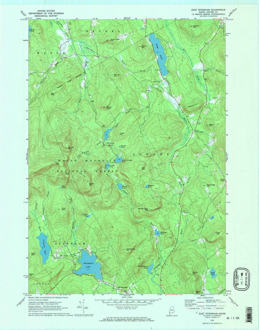 1970 East Stoneham, ME - Maine - USGS Topographic Map
